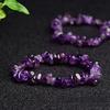 Natural Chip Stone Beaded Bracelet Irregular Crystal Gravel Stretch Bracelet Fashion Jewelry for Women Multiple Colors Available