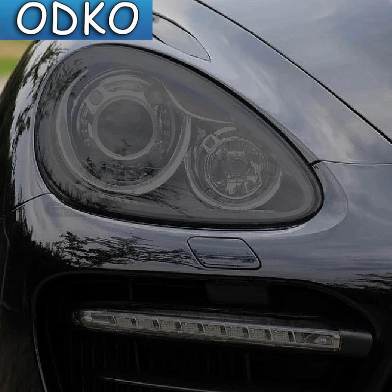 For Porsche Cayenne 2011-On 958 Car Headlight Protection Tint Film Smoke Black Transparent TPU Protective Sticker
