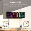Modern LED Digital Clock 16" with RGB Lights 11 Scene Modes Big Display Dual Alarm Function and Room Temperature Feature