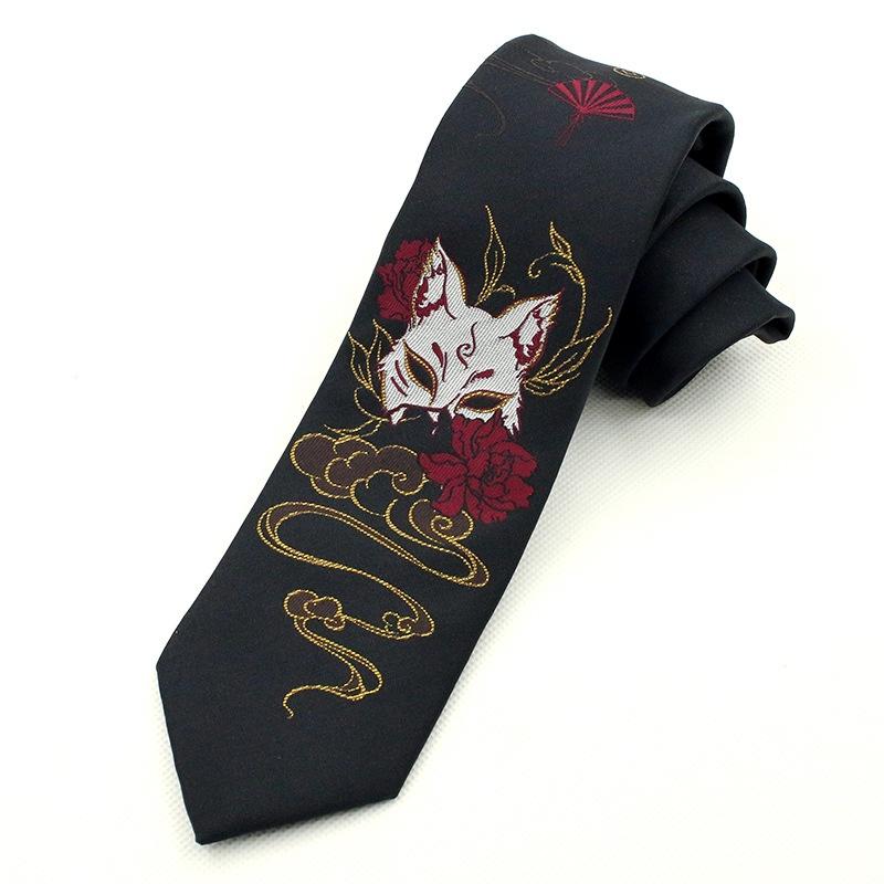 Jk Japanese Anime Clothing Fashion Nine Tailed Fox Tie Chinese Style Embroidery