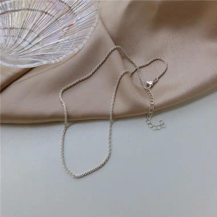 Sparkling Necklace Light Luxury Silver Clavicle Chain Cold Wind Gypsy Sweet Cool Wind Accessories