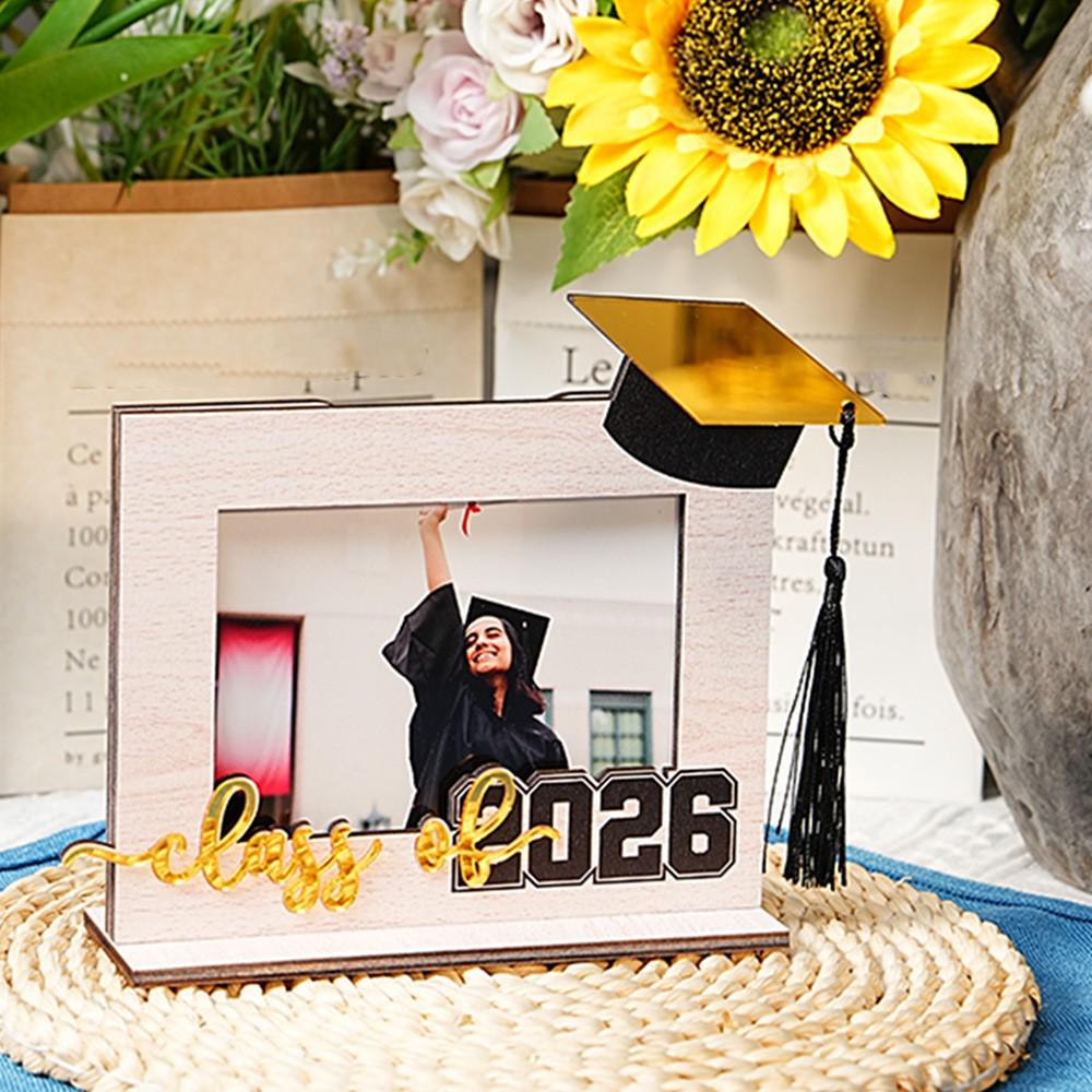 2026 Graduation  Photo Frame Stand Wooden Combination Photo Stand Desktop Ornament