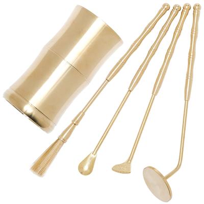 Alexim Incense Tools Set of Incense Burner Chinese Incense Incense Feather Incense Ash Ash Ash Bamboo Tube 5, Tools, Set, Burner, Broom, Spoon, Spoon,
