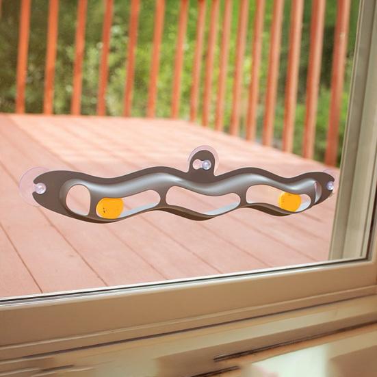 Cat Track Ball Toy with Suction Cup Cat Boredom Stress Relief Home Indoor Wall Mount Hollow Wavy Track Ball Interactive Toy Pet Supplies