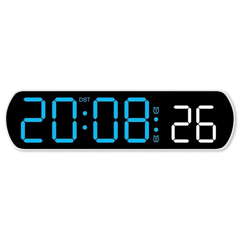 Voice Control Digital Alarm Clock with Temperature Display, Dual Alarm, Night Mode, 12/24H LED Desk Clock for Bedroom Office