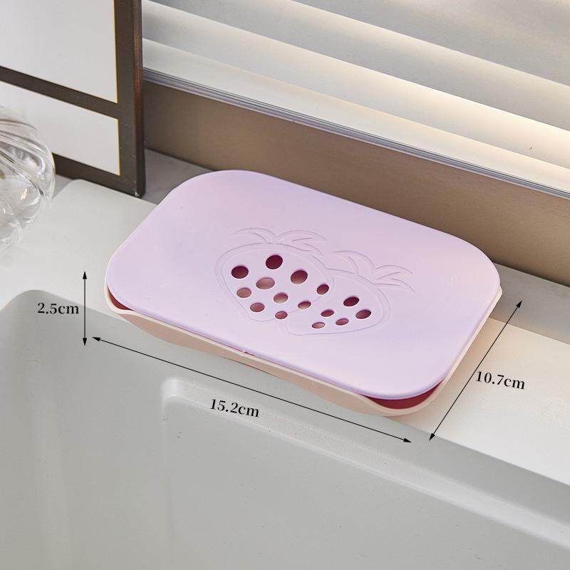 

Бытовая мыльница без накопления водыМыльница Портативная дорожная мыльницаКоробка для слива мыла 15*10.7*2.8 фиолетовый