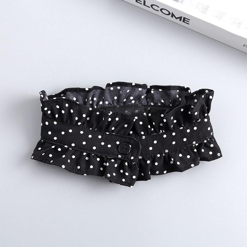 Mode Rüschen Knopf Falscher Kragen Für Frauen Stehkragen Abnehmbar Falsches Armband Für Mädchen Manschetten Falsche Manschetten Zubehör