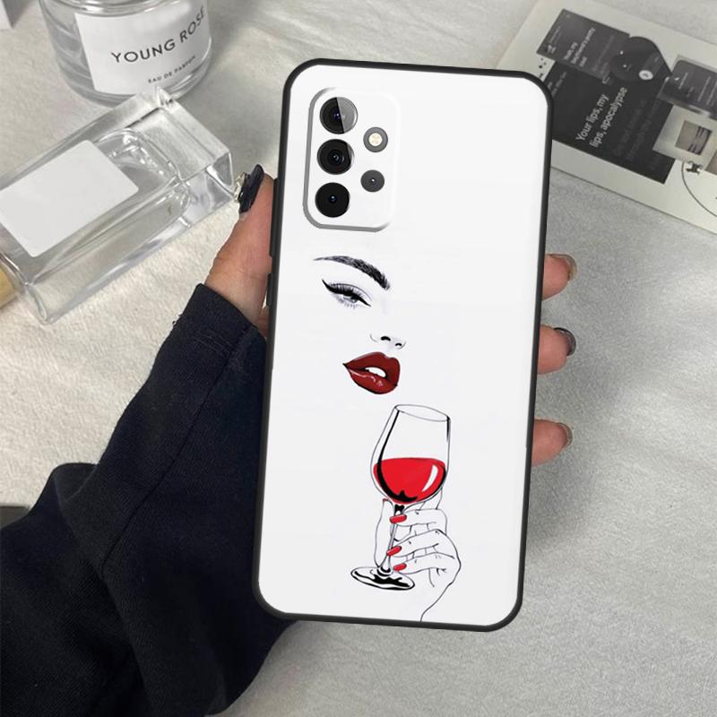 Rotweinglas Kunsthülle Für Samsung Galaxy A06 A16 A26 A36 A56 A53 A32 A52 A33 A13 A55 A35 A15 A14 A34 A54 A17