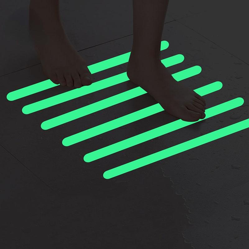 24 Pcs Luminous Anti Slip Bath Stickers Glow In The Dark Shower Stairs Grip Treads