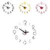Elegante DIY Zahlen Wanduhr 3D Spiegelaufkleber für stilvolle Heim- und Bürodekoration