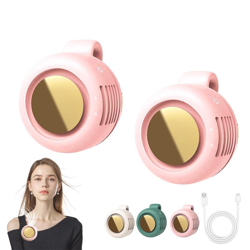 Mini Portable Silent Bladeless Clip Fan for Travel Outdoor Office Adjustable 3-Speed Small Fan Clips onto Shirt Waist Belt Gift