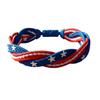Woven Bracelet Handcrafted Red White Blue Patriotic Bracelet Adjustable American Flag Bracelet 4th of July Jewelry