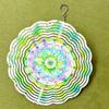 10 Inch Metal Mandala Flower Wind Spinner Vibrant Hanging Decor for Garden Patio Outdoor 360 Degree Hook Elegant Gift for Spring Summer Fall