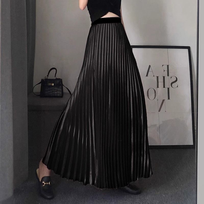 Large Size Pear-shaped Body Can Be Worn High-waisted Pleated Skirt for Women In Summer New Versatile Slim Mid-length Skirt
