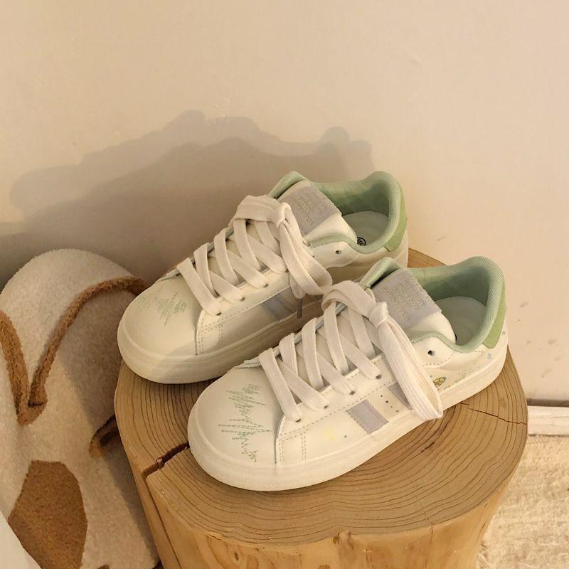 Zhao Lusi, the Original School Style of the Tide, Little White Shoes for Women's Spring Versatile Retro Platform Casual Sports Shoes