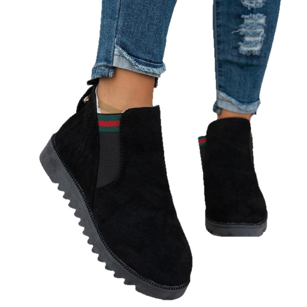 Fashion New Autumn Winter Woman Boots Women Shoes Ladies Low Heeled Ankle Boots Women Platform Warm Fleece Shoes Snow Boots Bottes