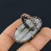 Moonstone Gemstone Copper Wire Wrapped Handmade Jewelry Ring For Wedding Gift