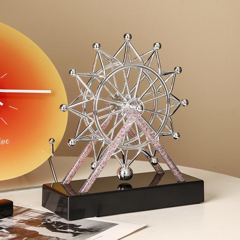 Decoration Crafts Ferris Wheel Kinetic Art Perpetual Motion Mobile Milky Way Orbital Gadget Electric Wiggler Office Desk Toy