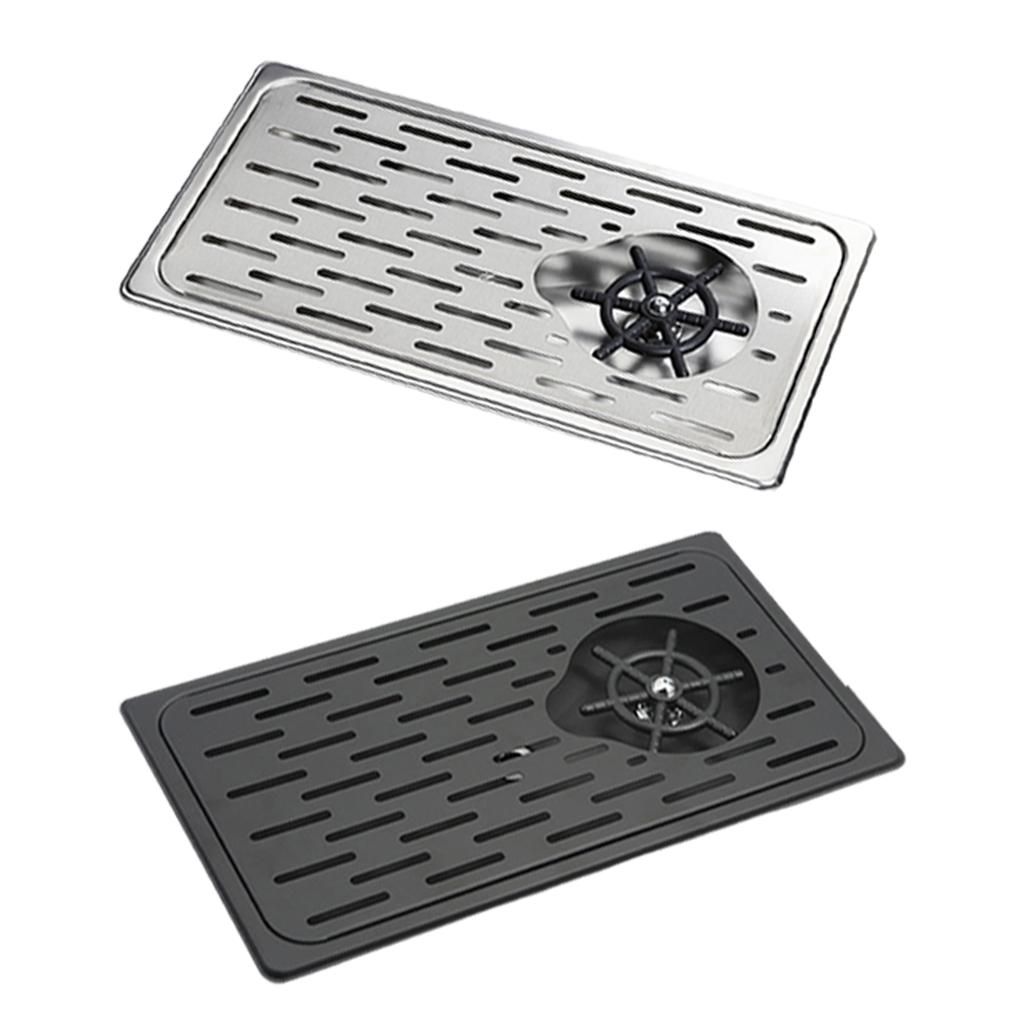 rinser with Drip Tray Sink Accessories for Kitchen - black, 42.5x23x3cm