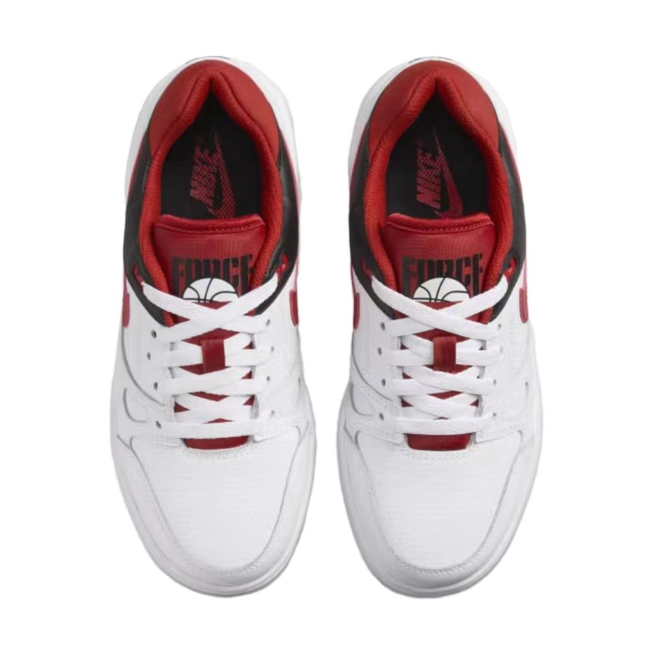 Nike Full Force Low GS Mystic Red Barnesko Hvite Svarte Team-Oransje FV5929-100