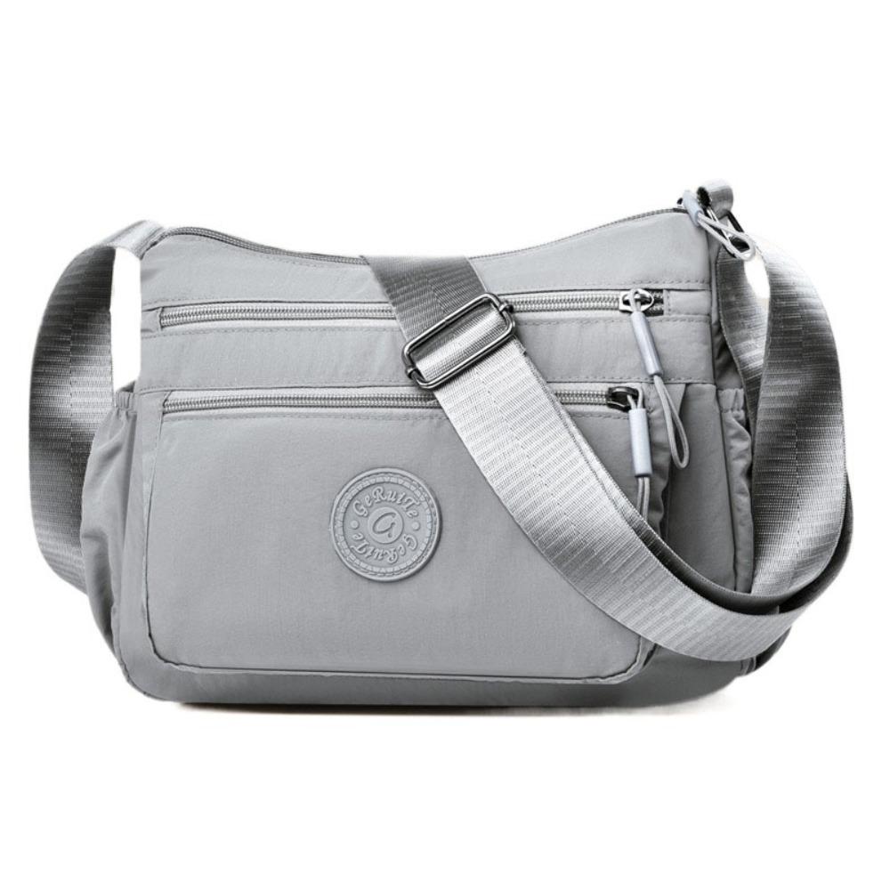 

Multi-Pocket Oxford Cloth Crossbody Bag Multilayered Large Capacity Shoulder Bag Mommy Bag Outdoor серый