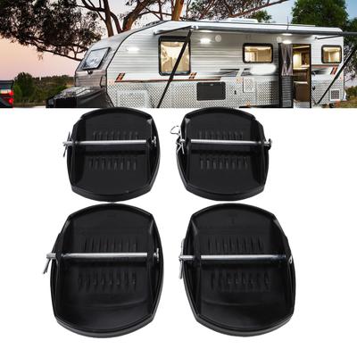 4pcs Steady Support Foot Leg Support Stop Pads Leveller Anti Sink for RV Trailer with Safe Locking Pin