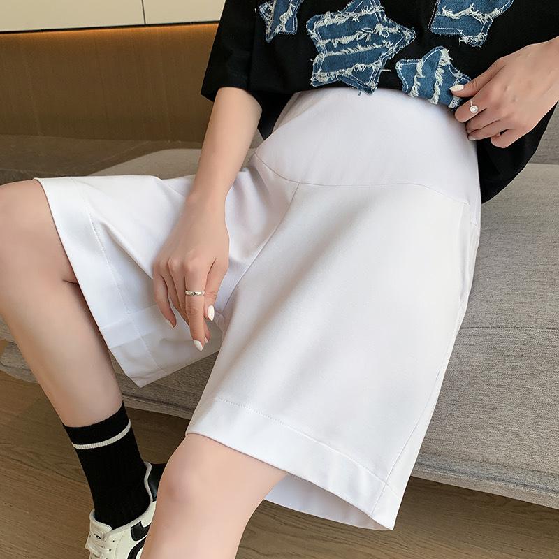 

2026 Korean Style Summer Maternity Set: Lantern Sleeve T-shirt + Support Shorts Extra Large (XL)