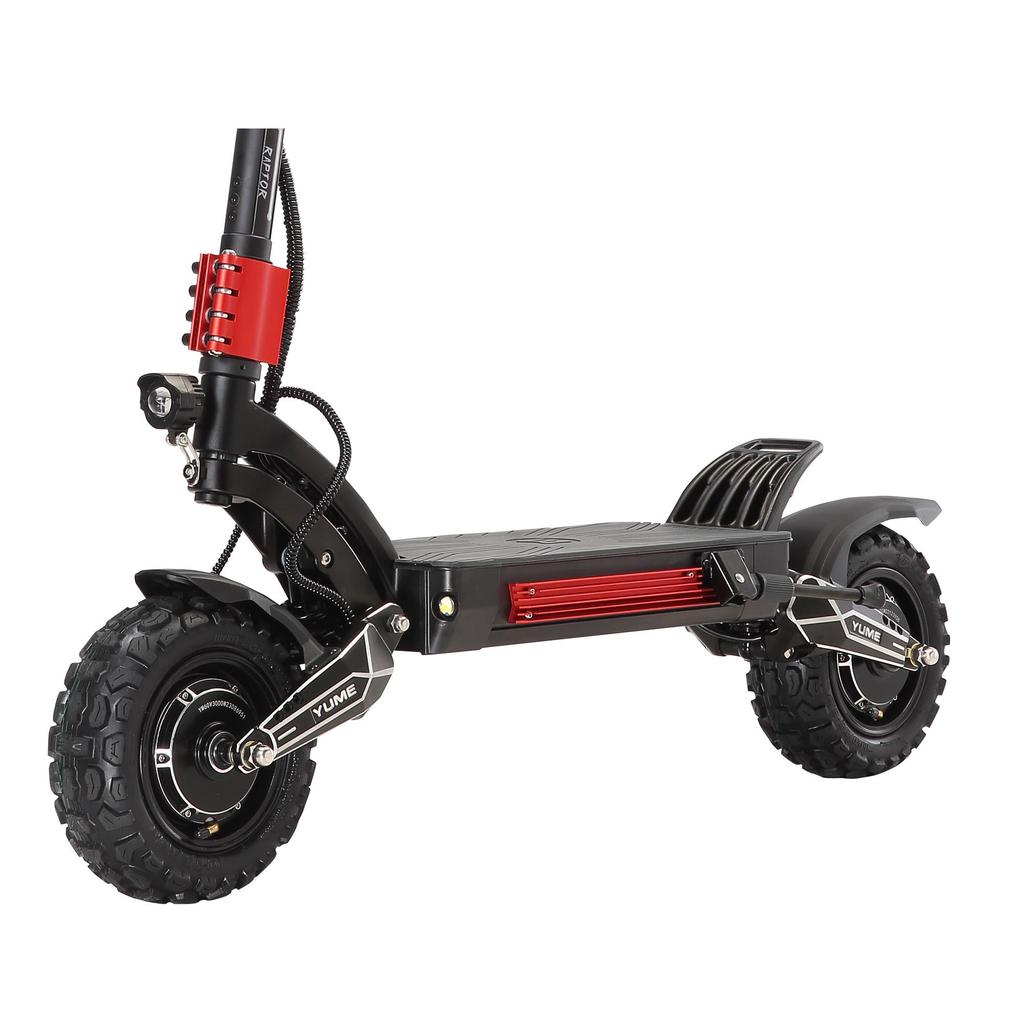 YUME Raptor 6000W Dual Motor Electric Scooter, 60V 27Ah Battery, 90km Range, 80km/h, 11" All-Terrain Tires