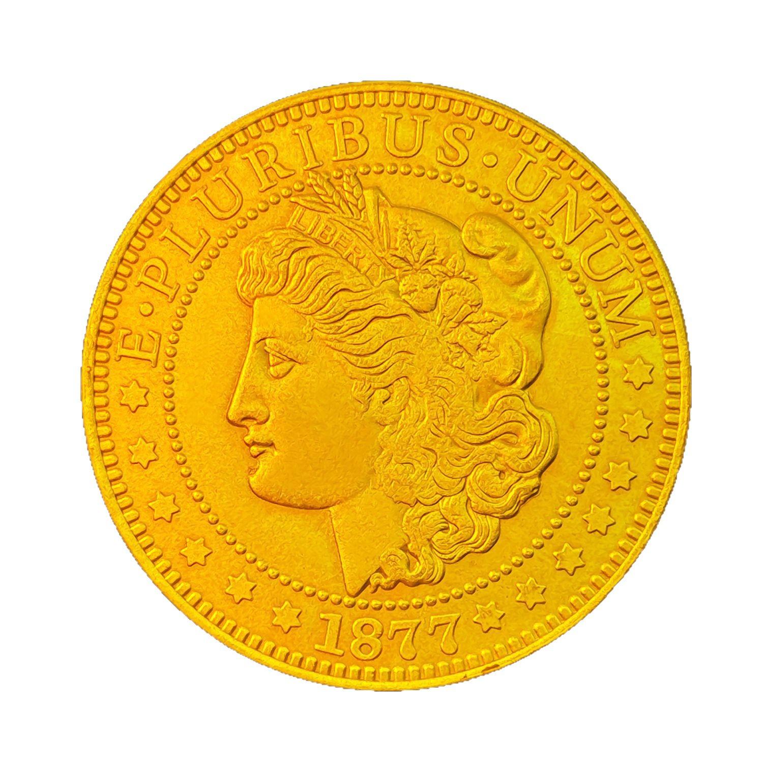 1877 American 50 cent Eagle Ocean Coin, Morgan Coin, Craft, Collection