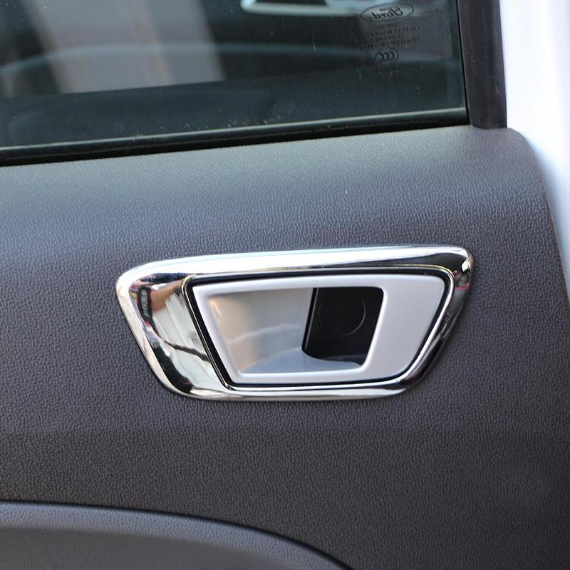 Premium ABS Carbon Fiber Look Inner Door Handle Bowl Cover Protector For Ford Fiesta MK7 2009-2014 For Ford Ecosport 2013-