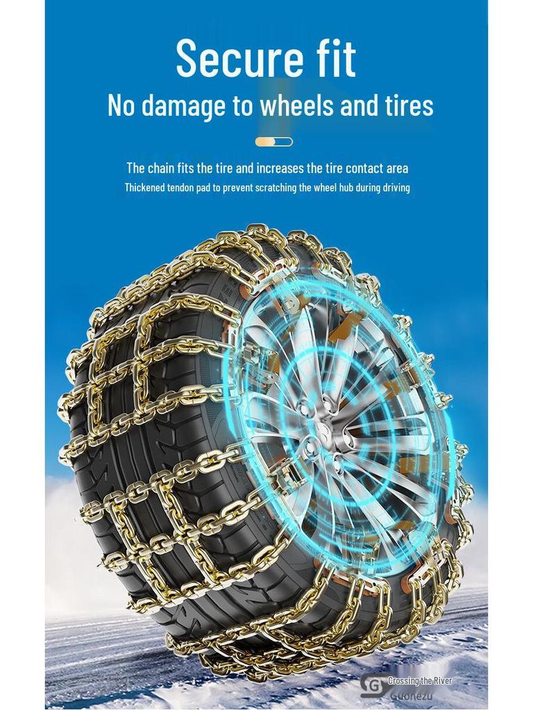 Tire Chains Compatible with Lexus ES, RX, UX, NX, CT200h, & ES300h Models
