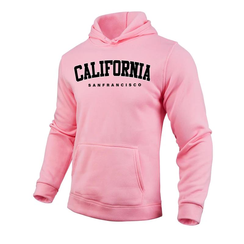 Kalifornien Mode Hoodie für Herren Urban Casual Kapuzenpullover Langarm Pullover Herren Ganzjährig Täglich Sport Sweatshirt Herrenbekleidung
