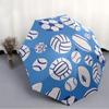 1pc Sports Balls Automatic Open/close Umbrella, 8-Rib Sturdy Structure, Portable Travel Umbrella, Parties, Everyday Use, 15