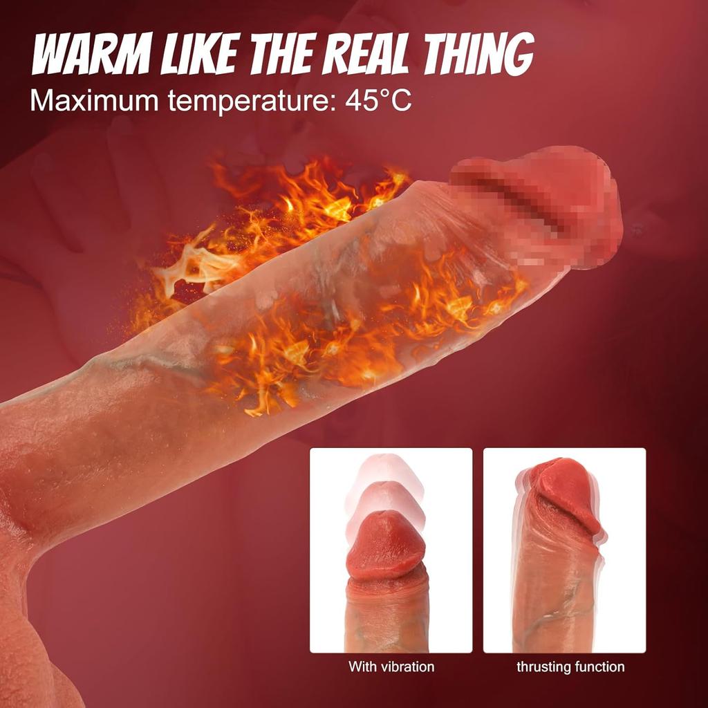 Vibrator vibrator cu încălzire moale pentru femei vene realiste jucării sexuale penis din cauciuc pula groasă vibrator telescopic cu telecomandă