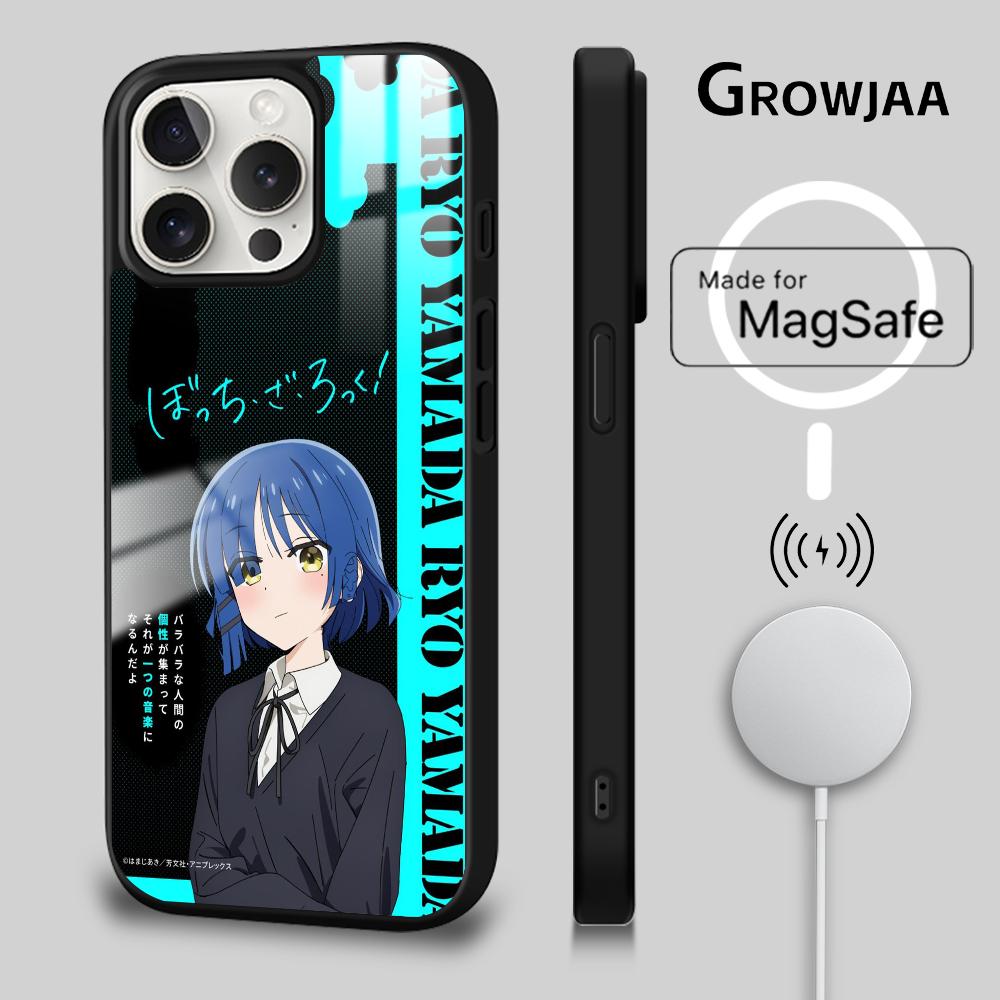 Cute Anime B-Bocchi The Rock Phone Case For iPhone 16 15 14 13 12 11 Pro Max Plus Mini Magsafe Magnetic Wireless Charging Cover