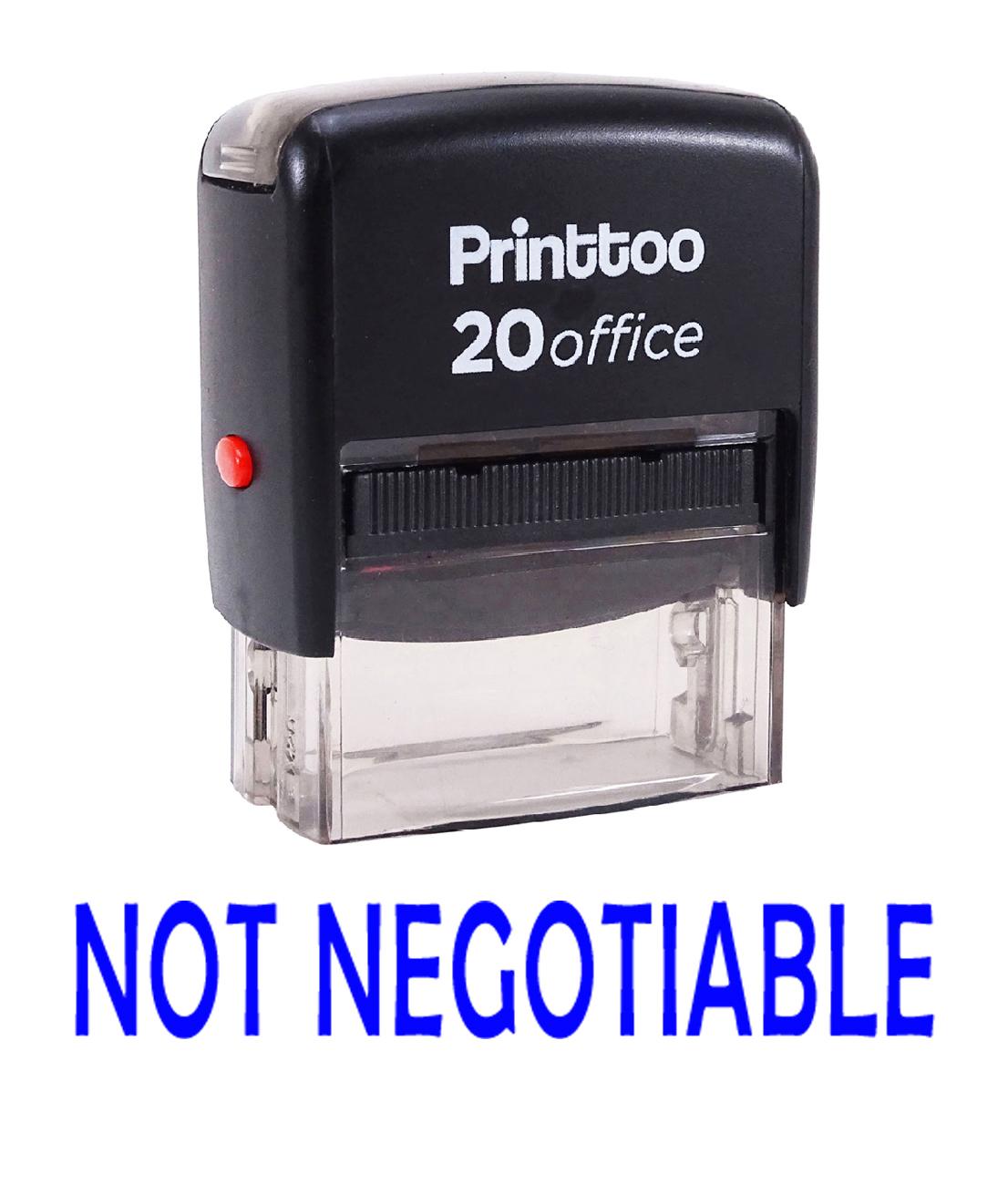

Printtoo Self Inking Rubber Stamp NOT NEGOTIABLE Office Stationary Custom 14 mm x 38 mm (Approx) синій