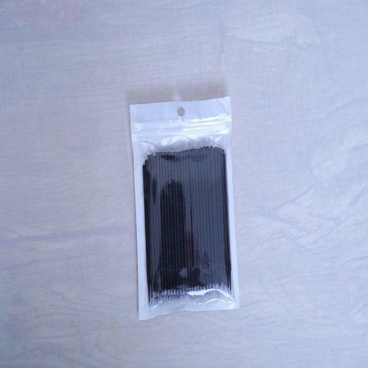 100 Purple Nano Cotton Swabs for Eyebrow & Eyeliner Correction - Disposable Makeup Brushes