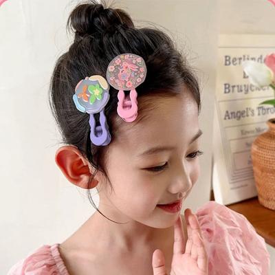 Geometric Color Hairpin Children's Graffiti Drawing Board Hairpin Cartoon Rabbit Accessories Cute Clip For Little Girls