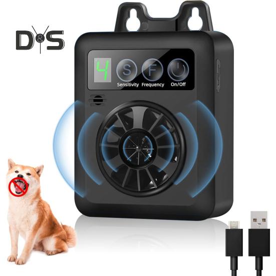 Ultrazvukové zařízení proti štěkání pro psy Dobíjecí skříňka s ovladačem štěkání Zarážka proti štěkání psů pro vnitřní venkovní použití