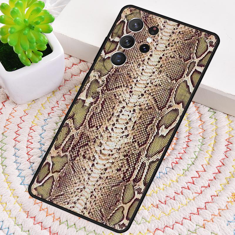 Snake skin texture soft TPU Phone Case For Samsung Galaxy note 10 pro S26 S25 S24 S23 S22 Ultra Plus S21 FE S20 Shockproof Cover