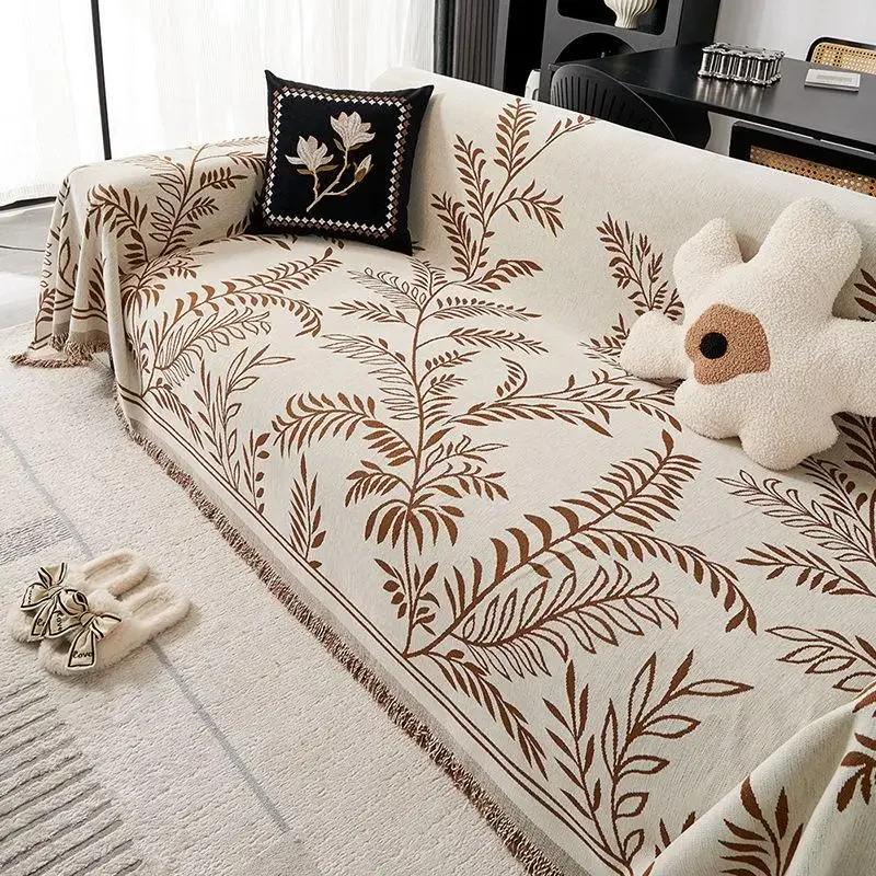 1pcs Simple Sofa Towel One Piece Style Fashion Non-Slip Couch Cushion Universal for All Seasons Home Furniture Decor Tapestry
