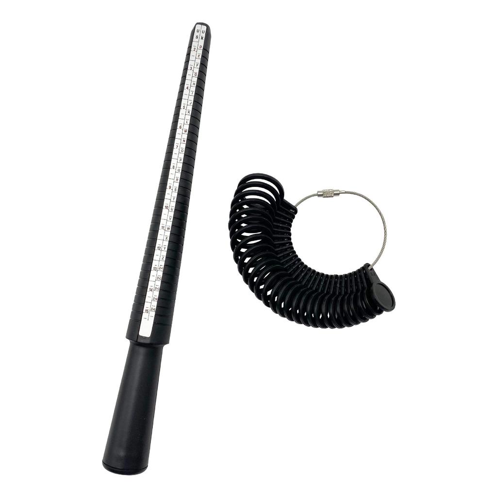 Four-in-One Ring Sizer: Plastic Mandrel Finger Sizing Tool
