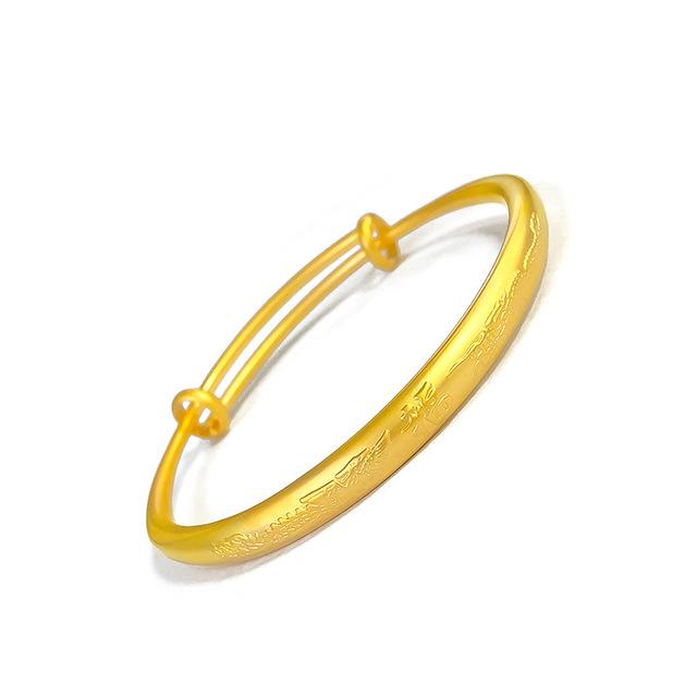 

14 K Emas Gelang Perhiasan untuk Wanita Tidak Pudar Emas Pulseira Feminina Bizuteria Pernikahan Gelang 14 K Emas Trendi Gelang Wanita YELLOW