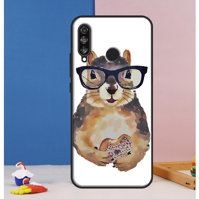 Cartoon Animal Squirrel Case For Huawei Nova Y70 Y60 Y90 Y61 Y91 Y72 Y73 12s 12i 11i 8i 9 10 SE P30 P40 Lite P60 Pro