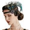 Feather Hair Accessory for Halloween Wedding Photography 1920s Gatsby Ball Party Performance Year End Meeting Headband