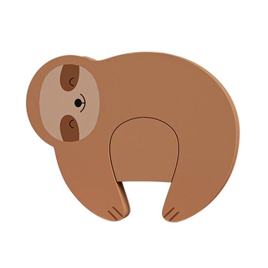

Door Pinch Guard Cute Animal Designs Door Slam Stopper with Adhesive Shock Absorption Wall Protector Door Stopper for Baby Safety sloth