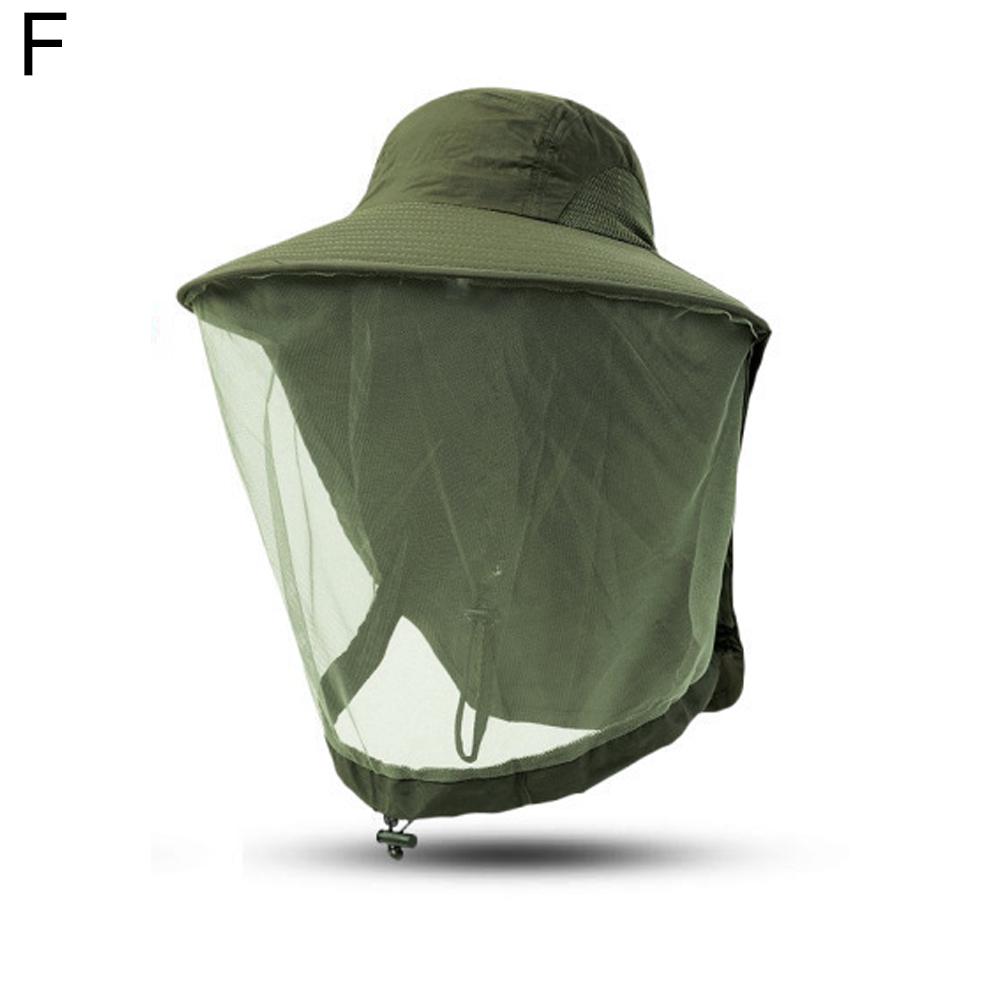Summer Insect Proof Cap Mosquito Hat Unisex Face Neck Protection Bucket Hat Outdoor Fishing Jungle Farm Fishing Sun Hat