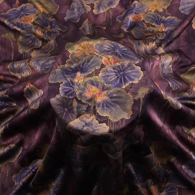 Chinese-style Imitation Silk Cloud Gauze High-end Fabric Soft Cotton Silk Printed Fabric DIY Cheongsam Dress Hanfu Clothing