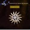 Luxury Sunflower Zircon Brooch: Classic, High-Grade Lapel Pin for Men.