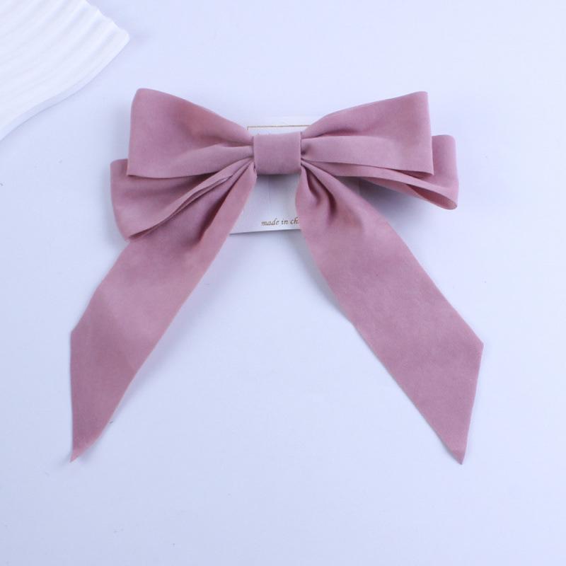 Elegant Black & Red Bow Hair Clip Accessories светло-розовый